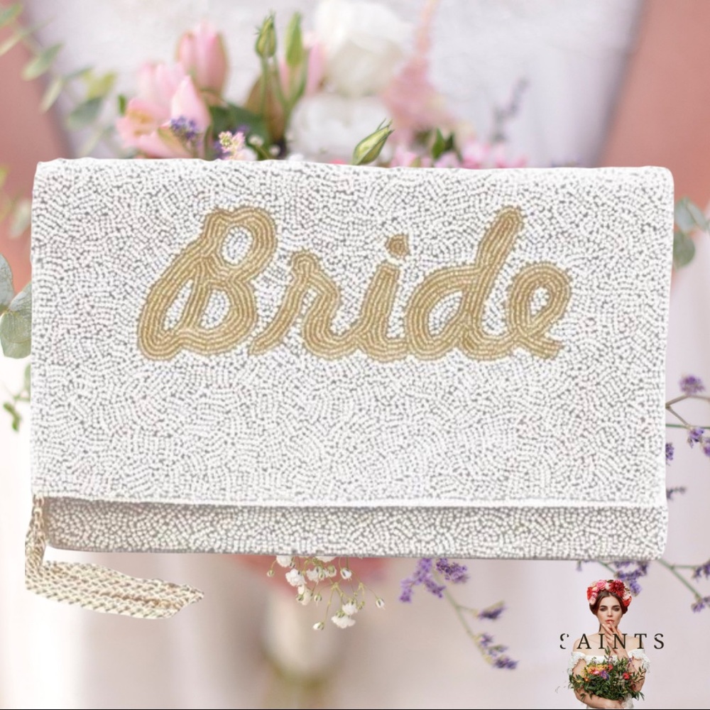 BRIDE Beaded Crossbody Clutch